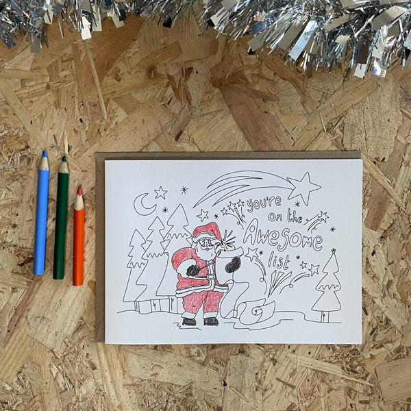 Colour-in Christmas Cards