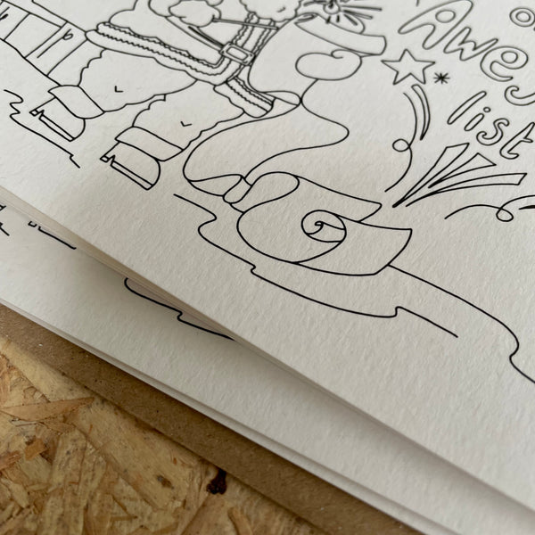 Colour-in Christmas Cards