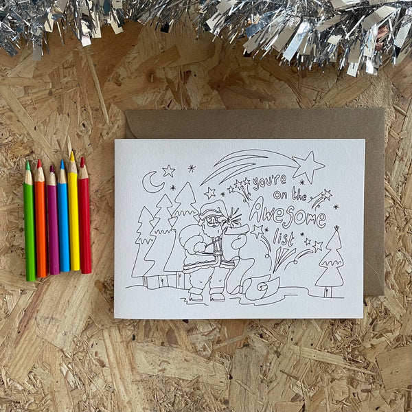 Colour-in Christmas Cards