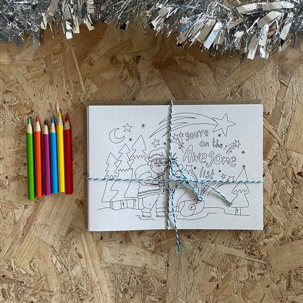 Colour-in Christmas Cards