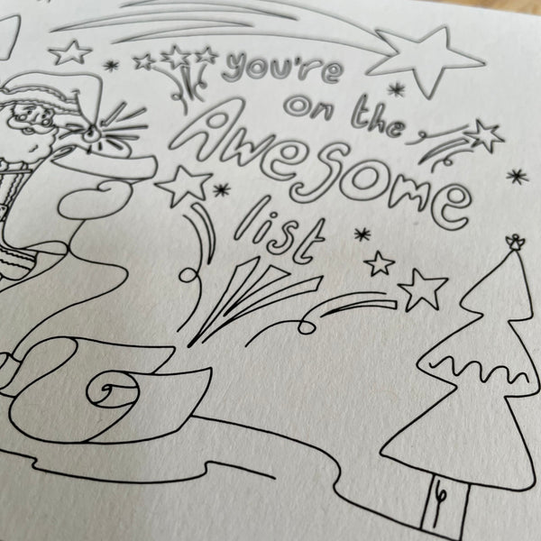 Colour-in Christmas Cards